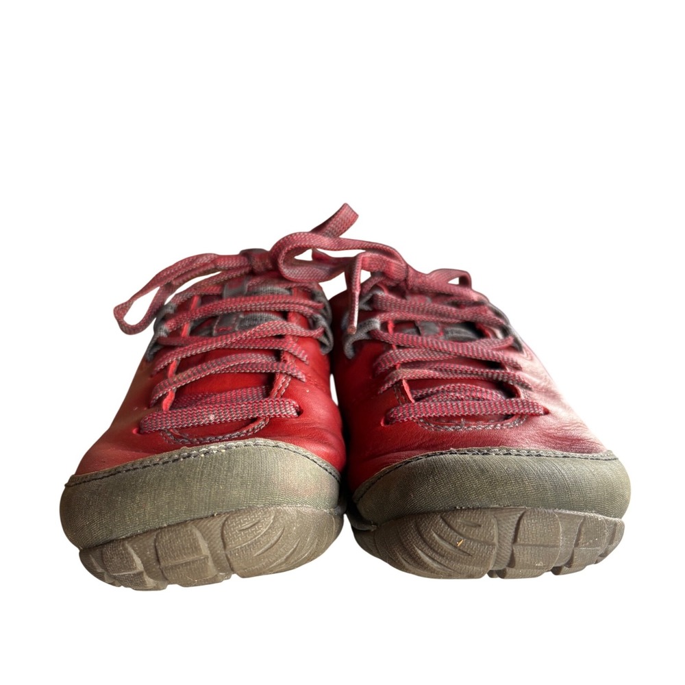 Merrell Mighty Glove Scarlet Red Leather Barefoot Sneakers J68394 Womens 9 - Picture 2 of 8